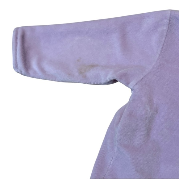 Kissy Kissy Lavender Velour Baby Romper 12–18M Floral Trim - Picture 7 of 9